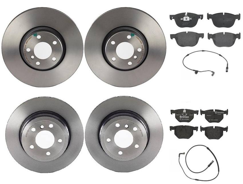 Brembo Brake Pads and Rotors Kit - Front and Rear (348mm/320mm) (Low-Met)